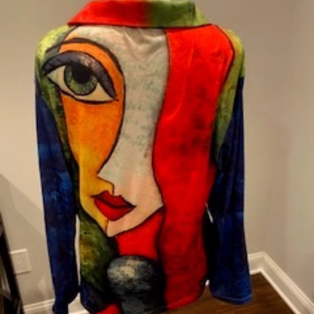 Misslook, multi-colored Art Deco top
